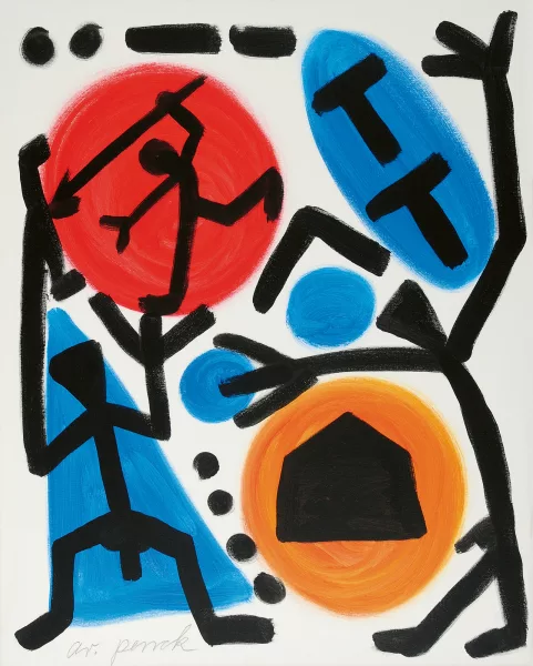 A. R. Penck — Figure et symboles, 1990