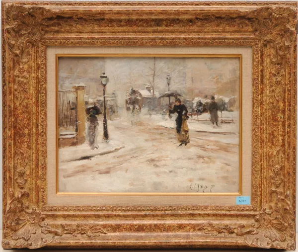 Eugène Louis Gillot — Environ de Bagatelle (Neige)