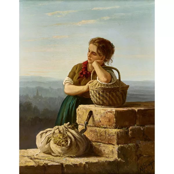 Albert Jurardus van Prooyen — Rastende Bäuerin.