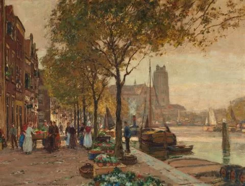 Heinrich Hermanns — Auf dem Blumenmarkt