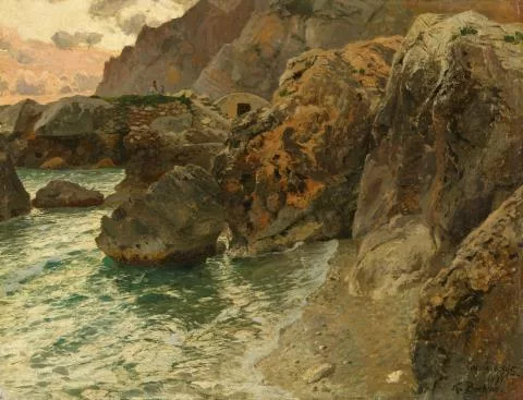 Karl Theodor Boehme — Felsenküste in Capri