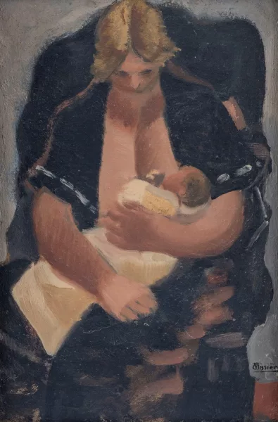 Roger Bissière — Maternité, corsage noir,