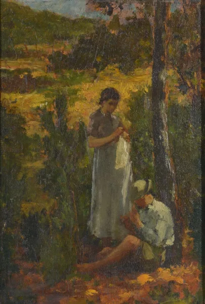 Jean-Baptiste Chatigny — Couple de paysans au repos