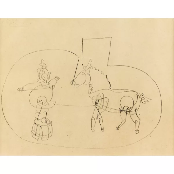 Pablo Picasso — Clown e cavallo