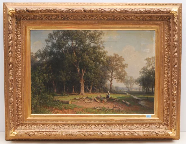 Hermann Emil Pohle — Repos du bûcheron avec sa famille