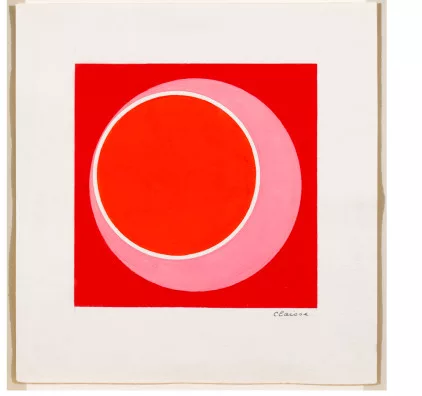 Geneviève Claisse — Cercle rouge et rose