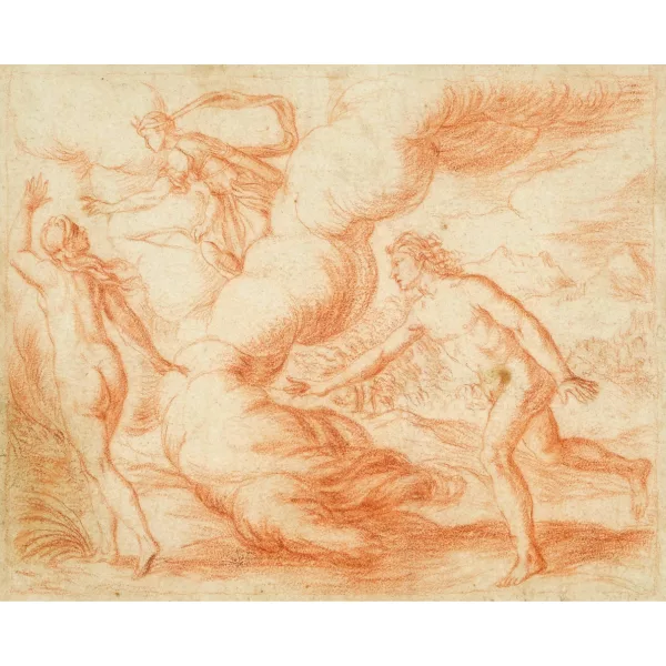 Willem van Mieris — Attribué à WILLEM VAN MIERIS — Diana schützt eine verfolgte Nymphe.