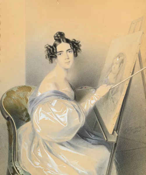 Karl Joseph Aloys Agricola — Portrait d'une peintre,