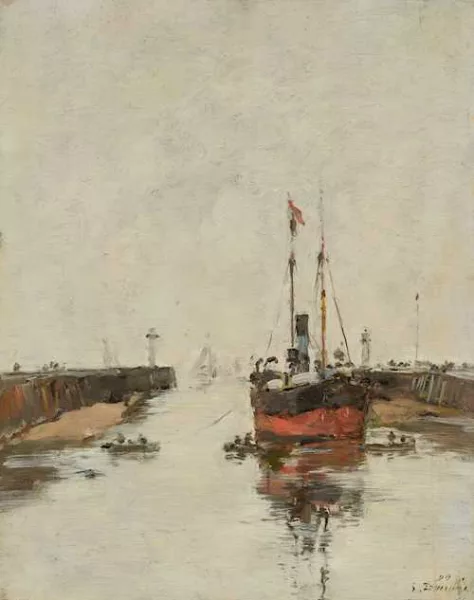 Eugène Boudin — Entre les jetées, Trouville. 1890.