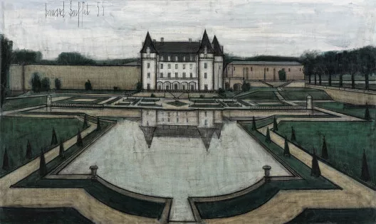 Bernard Buffet — Le château de la Roche-Courbon, 1955