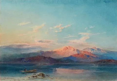 Leopold Rottmann — Gebirgssee bei Sonnenuntergang