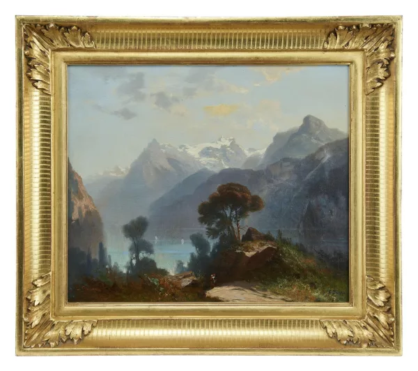 Eduard Büchler — Vue d'un lac dans les Alpes