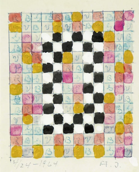 Alfred Jensen — Étude pour Pythagorean Notebook, 1964