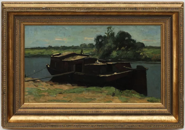 Paul Bodifée — Barque sur le canal,