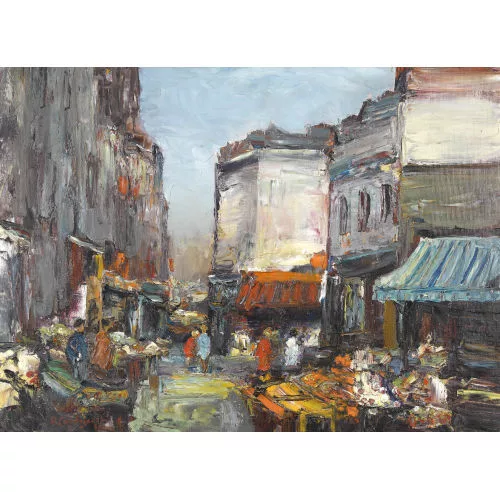 Adolfo Carducci — Jour de marché en Italie