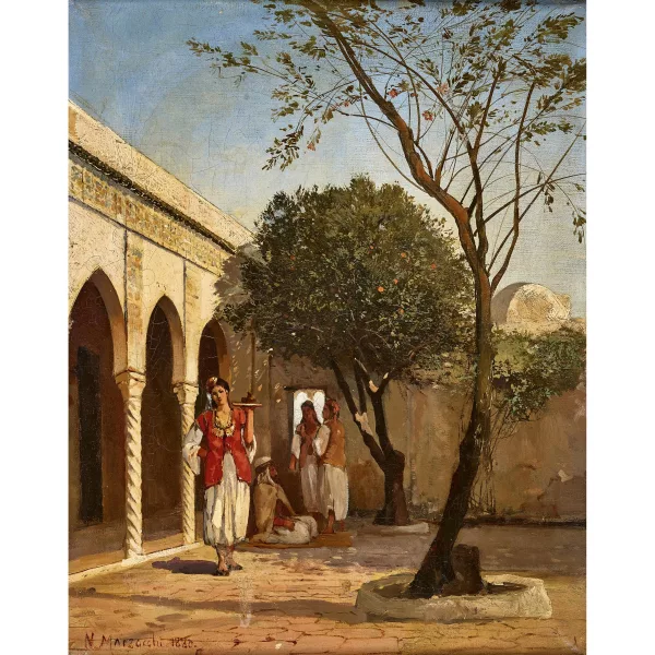 Numa Marzocchi de Bellucci — Innenhof im algerischen Sétif.
