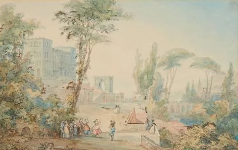 Woldemar Hermann — Erntetanz vor der Villa d´Este bei Tivoli