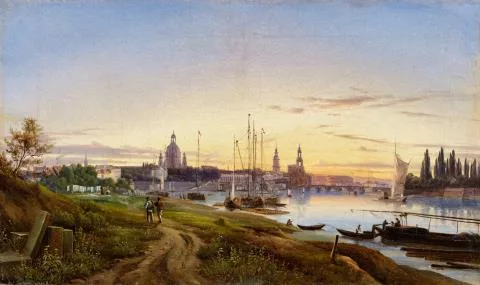 Johann Anton Castell — Blick auf Dresden