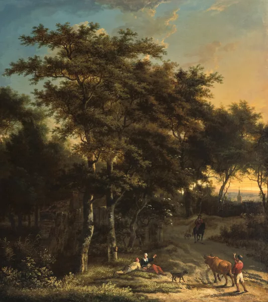 Adriaen Hendriksz Verboom — Bewaldete Landschaft mit Staffage