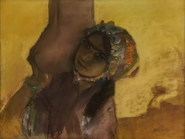 Abel Pann — Jeune fille nord-africaine portant une cruche