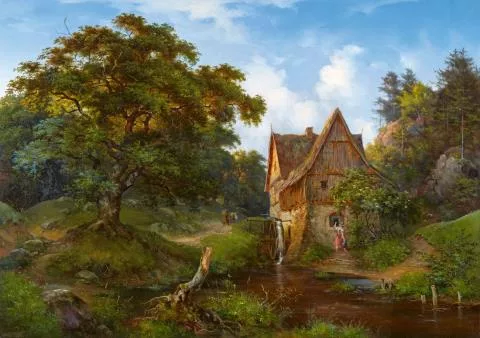 Ernst Ferdinand Oehme — Mühle im Eichtal