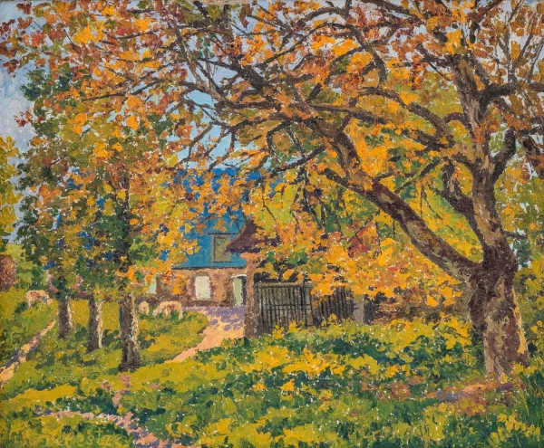 Eugène Delestre — Ferme dans une forêt