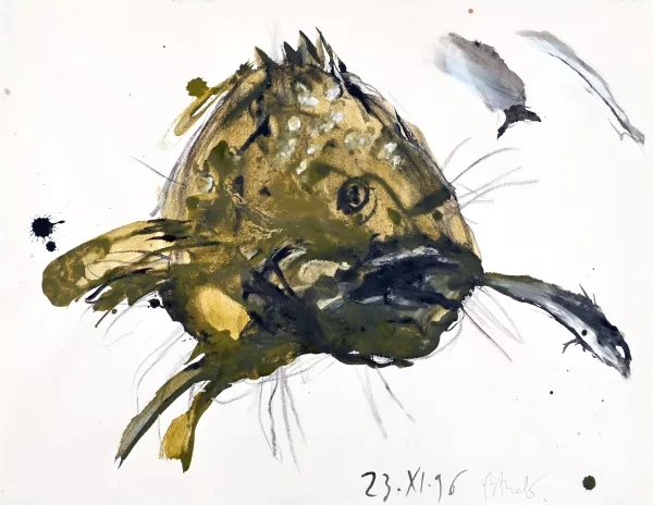 Miquel Barceló — Merou mangeant sardine II, 1996