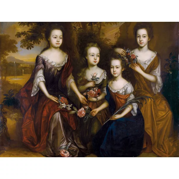 Godfrey Kneller — Attribué à GODFREY KNELLER — Lady Elizabeth mit Gefolge.