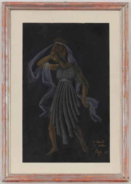 Corrado Cagli — 12 donne Greche Ultimo quadro, Costume per Demetre et 12 donaidi 2° quadro,