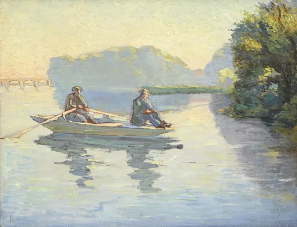 Henri Person — Pêcheurs sur le lac
