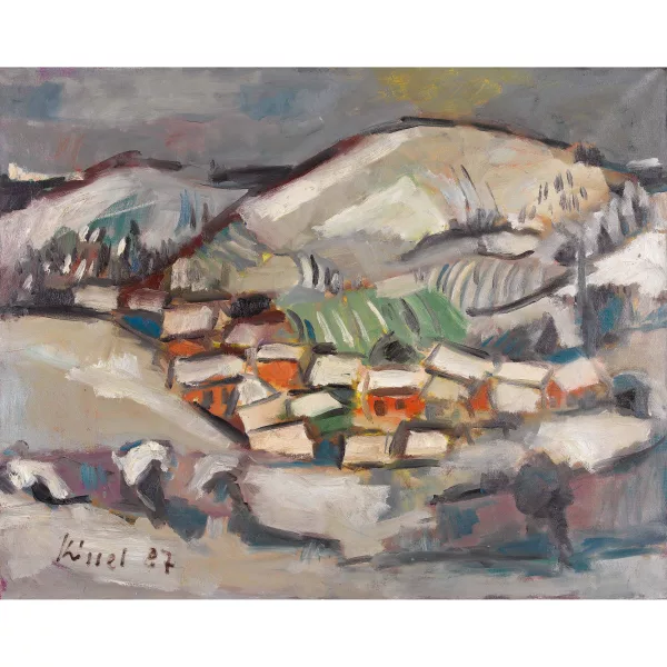 Gernot Kissel — Hügelige Winterlandschaft.
