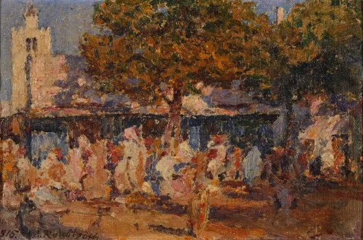 Alexandre Roubtzoff — Près de la mosquée, 1916