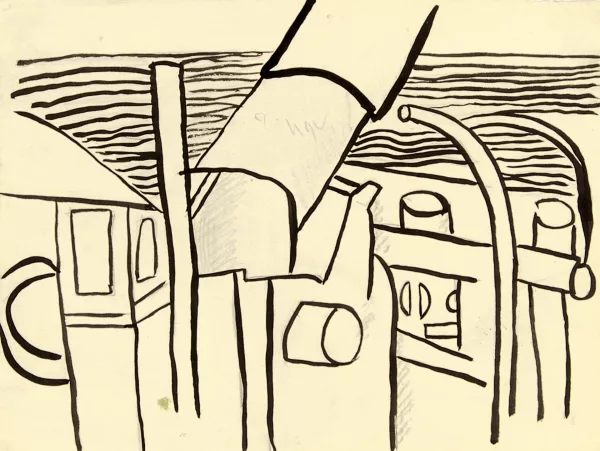 Fernand Léger — Étude pour le remorqueur, La ville, 1953