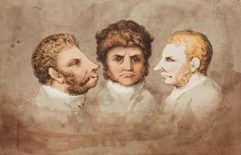 Johann Heinrich Wilhelm Tischbein — Drei männliche Kopfstudien