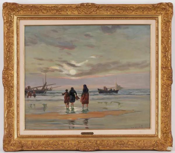 Charles Roussel — Pêcheurs marée basse