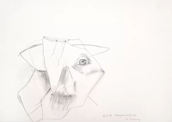 Maria Lassnig — Désespoir et brume, 1997