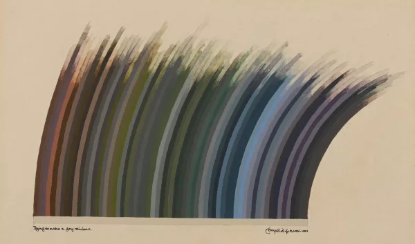 Tom Phillips — 3 Werke: Triptychon; Terminal Greys; Trying to make a grey Rainbow, 1971-1972