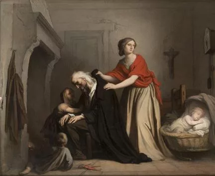 Edouard Manche — Edouard Manche (1819-1861), 'La famille'.