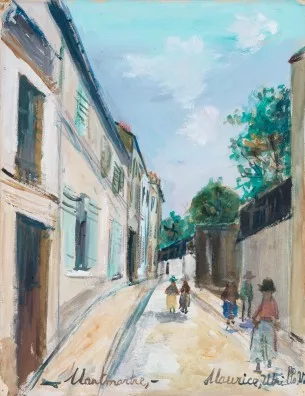 Maurice Utrillo — Rue Cortot, Montmartre, um 1948–1950