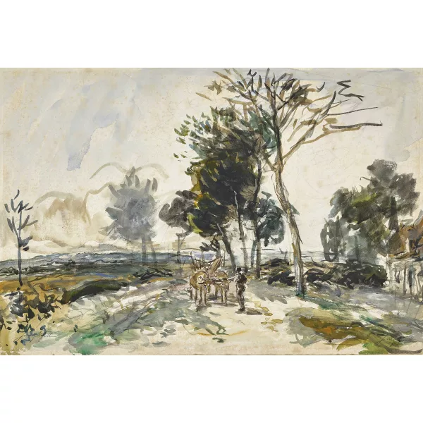 Johan Barthold Jongkind — Chemin bordé d'arbres.