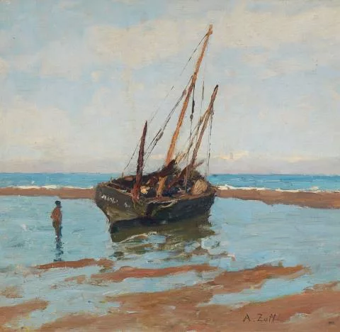 Alfred Zoff — Am Strand von De Panne