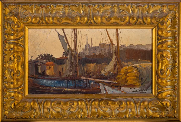 Fausto Zonaro — Vue de Constantinople depuis le