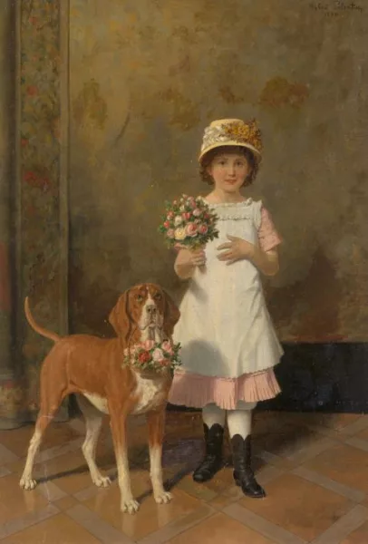 Hubert Salentin — Mädchen mit Hund