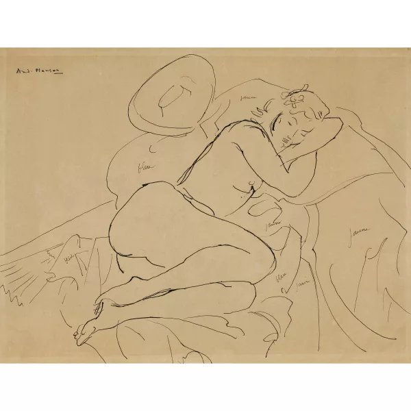 André Planson — Liegender Akt.