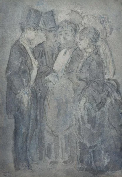 Constantin Guys — Rencontre à la promenade