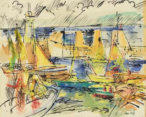 Jean Dufy — La sortie du port au Havre