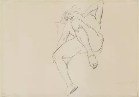Lovis Corinth — Liegender Frauenakt (Studie Ariadne)