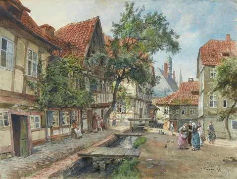 Hermann Schnee — Hinter dem Rathaus in Wernigerode