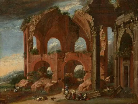 Niccolò Codazzi — Capricco-Ansicht des Tempels der Minerva Medica
