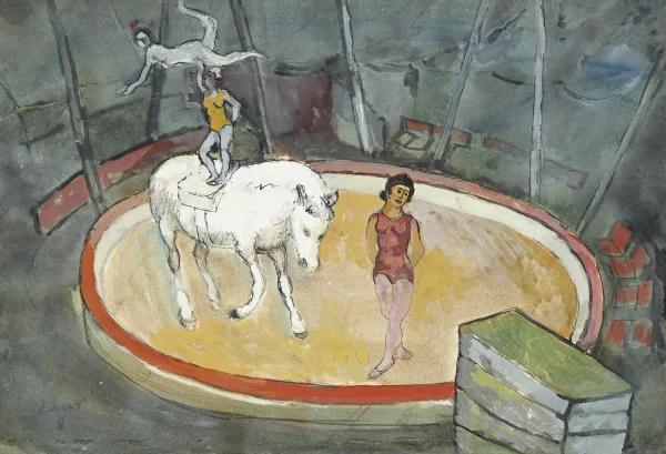 Celso Lagar — Celso Lagar (1891-1966), Scène de voltige au cirque,